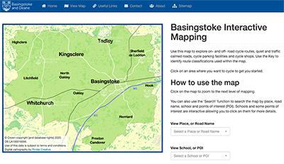 20200615 New Interactive Cycle Map For Basingstoke 