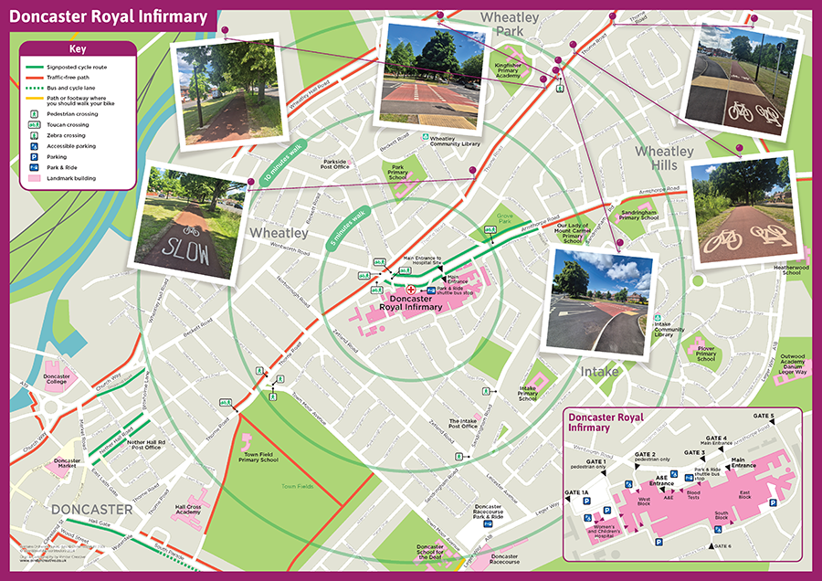 Doncaster Council Royal Infirmary Travel Map