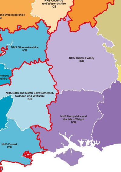 2026 Map of UK Integrated Care Boards (ICB